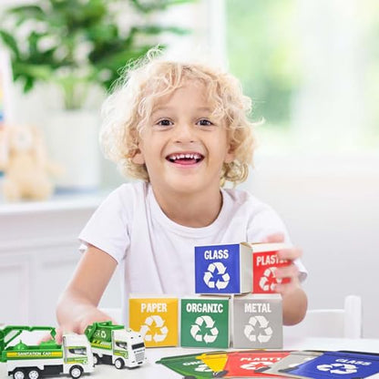 Cinrobiye Earth Day Recycling Sorting Game Learn to Recycle Activity Set Garbage Sorting Educational Game Classroom Recycling Activity Bulletin Board Decorations Earth Day Craft Kit