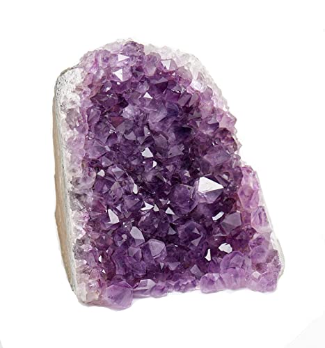 1.5 to 2 Lb Amethyst Crystal Geode From Uruguay – 4" to 6" Height, Natural Large Amethyst Cluster Rock – Crystals and Healing Stones by Samsari - style: 1.5 lb to 2 lb
