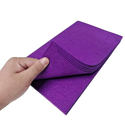 Jtnohx Stiff Felt Sheets 2mm Thick Felt Fabric for Crafts Purple 12pcs - color: Purple
