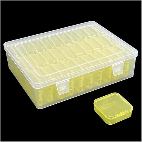 31-Piece Yellow Inner Box Organizer for Diamond Painting - color: Yellow