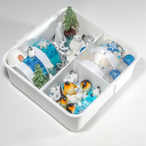 Winter Playdough Kit - Arctic Animals & Snowflakes - style: Winter Playdough Kit