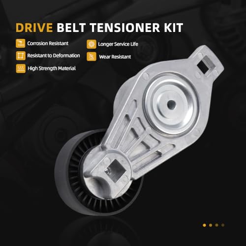 Serpentine Belt Tensioner Idler Pulley Kit #38185 38043 90K-38185 - size: 2001-2007 for Voyager/ Grand Caravan