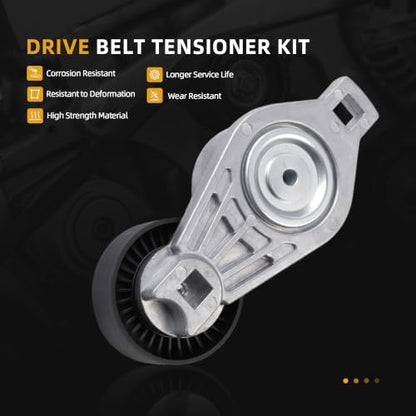 Serpentine Belt Tensioner Idler Pulley Kit #38185 38043 90K-38185 - size: 2001-2007 for Voyager/ Grand Caravan