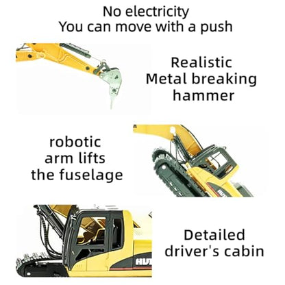 Die Cast 1:50 Scale All-Metal Demolition Machine Model - Highly Detailed Construction Toy, Perfect for Collectors and Display, Durable Alloy Material, Ideal Gift - style: Demolition Machine model