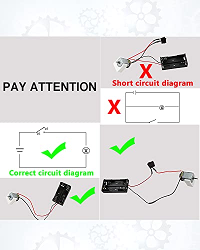 Sntieecr 6Set Mini Generator Motors 3V-12V DC Motor, Wind Turbine Generator - style: 18 x Electric Circuit Kit