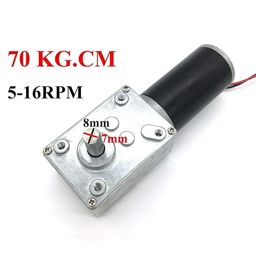 BRINGSMART 12V 16rpm DC Worm Gear Motor Self-Locking Mini Engine Turbine - size: 12V 16rpm