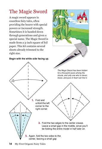 My First Origami Fairy Tales Kit: Paper Models of Knights, Princesses, Dragons, Ogres and More! (includes Folding Sheets, Easy-to-Read Instructions, Story Backdrops, 85 stickers) (Tuttle Specials)