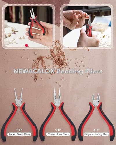 Jewelry Pliers Making Tools Set, Mini Jeweler Pliers for Adults with Beading Wire Kit, Bracelet Helper, Craft Earring Accessories for Jewelry Making Supplies DIY Hobby Repair - style: 8 mini pliers