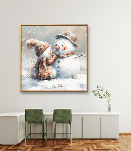 Leczany Cross Stitch Stamped Kits for Beginners Adults Patterns Craft Kit Needlepoint Full Range of Embroidery Starter Kits DIY 11CT 3 Strands | Snowman 16.5×16.5 inches - color: 11CT Stamped kits,Snowman 16.5×16.5 inches