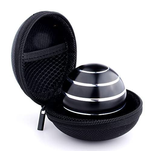 Kinetic Desk Toys， Full Body Optical Illusion Spinner Ball， Large Longer Time Spinning Top, Ideal for Parties, Holidays, classrooms or for use as Office Toys-with Storage Bag