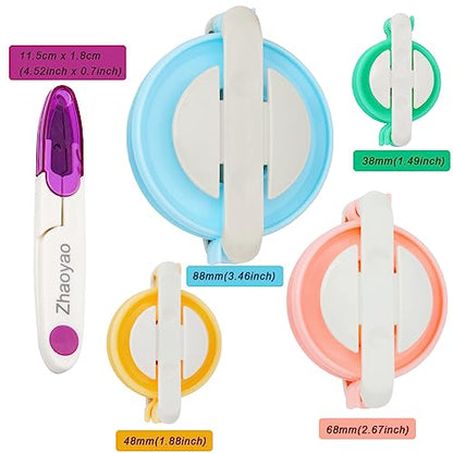 Zhaoyao Pompom Makers 4 Size Pom Poms Maker Tool Set - color: Pompom Makers with Cutter Scissors
