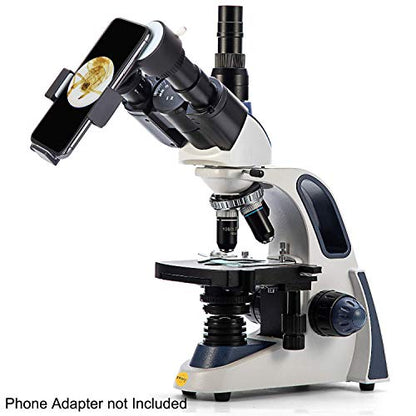 Swift SW380T 40X-2500X Magnification, Siedentopf Head, Research-Grade Trinocular Microscope Compound Lab with Wide-Field 10X/25X Eyepieces, Mechanical Stage, Ultra-Precise Focusing, Camera-Compatible - style: SW380T