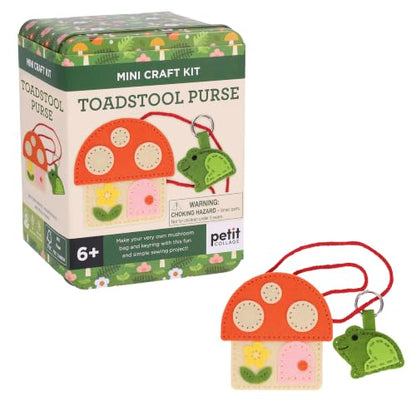 Petit Collage: Toadstool Purse Felt Craft Kit with Frog Charm