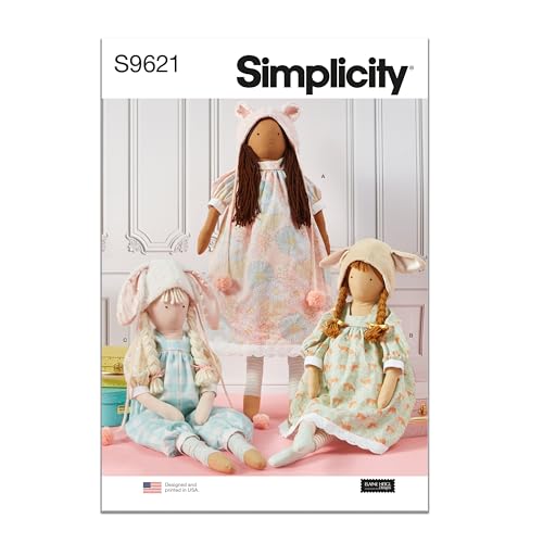 Simplicity S9621 Lanky Plush Dolls & Doll Clothes Sewing Pattern by Elaine Heigl Designs, One Size