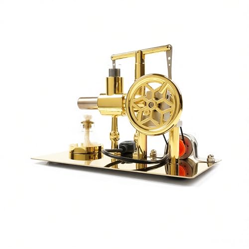 MagicTech Hot Air Stirling Engine Motor Electricity Power USB Cylinder Metal Physics Education Model JY27 - size: 6.4 x 3.7 x 5.1 Inch