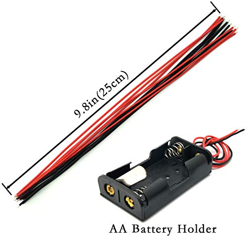 EUDAX 6 Set Small DC motor Mini Electric Hobby Motors 1.5V-3V 24000RPM with 2x1.5V AA Battery Holder Case,Motor Bracket,Rocker Switch and 12Pcs 25cm Electronic wire for DIY toys