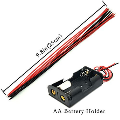 EUDAX 6 Set Small DC motor Mini Electric Hobby Motors 1.5V-3V 24000RPM with 2x1.5V AA Battery Holder Case,Motor Bracket,Rocker Switch and 12Pcs 25cm Electronic wire for DIY toys