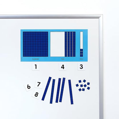 Didax Educational Resources Magnetic Base Ten Place Value Set - size: 9.5x18x.13 in