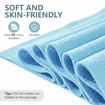 Baby Blue Soft Felt Sheet 36'' X 36'', 1.4mm Felt Fabric Sheet for Crafts - color: Baby Blue