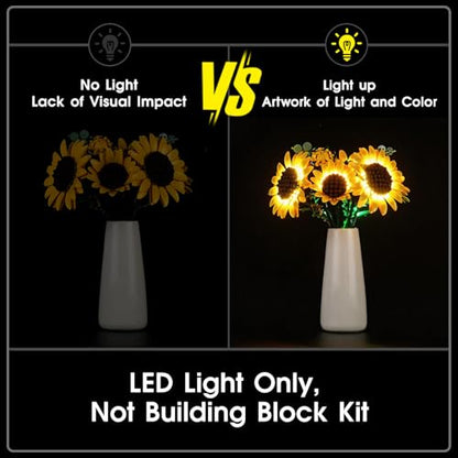 LED Light Kit Compatible with Lego 11502 Sunflower Bouquet Set, Light Kit for Lego 11502 Building Blocks Model, Not Included The Model Set - color: 11502 Sunflower Bouquet Set
