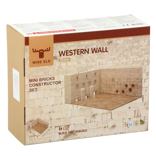 Wise Elk Western Wall Mini-Bricks Constructor Set, Beige - style: Western Wall