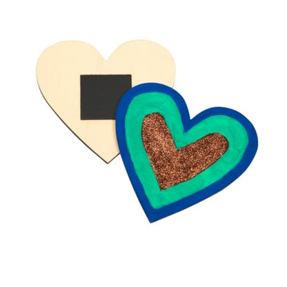 Colorations Decorate Your Own Wood Magnetic Hearts - style: Magnetic Hearts
