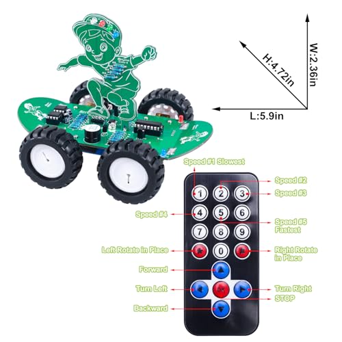 MiOYOOW DIY RC Car Soldering Kit STEM Electronics Project for Teens