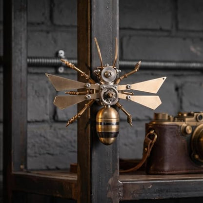 3D Metal Puzzle Mechanical Model Kit Steampunk Bee Insect 150+ Parts 2-3 Hours Build No Glue Screw Assembly Ideal Gift for Hobbyists Men Teens 14+ (Flying Ants) - style: Flying Ants