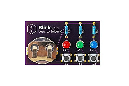 Blink LED Soldering Kit | DIY Electronics Projects for Beginners | Practice for STEM Classes & Events | Science Project Electronic Light Circuit Boards with Battery - size: Individual Pack