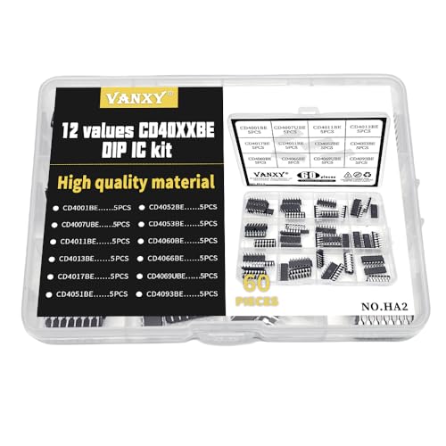 60Pcs CD4001BE CD4011BE CD4013BE CD4017BE CD4051BE CD4052BE CMOS IC kit
