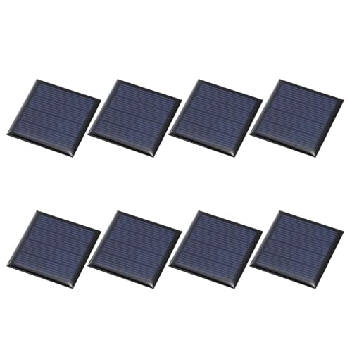 MECCANIXITY 8Pcs 2V 0.22W 110mA Mini Solar Panels, Small Solar Photovoltaic Power Cells Charge DIY Electric Toy Materials Kits - style: 2V 0.22W 0.11A
