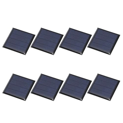 MECCANIXITY 8Pcs 2V 0.22W 110mA Mini Solar Panels, Small Solar Photovoltaic Power Cells Charge DIY Electric Toy Materials Kits - style: 2V 0.22W 0.11A