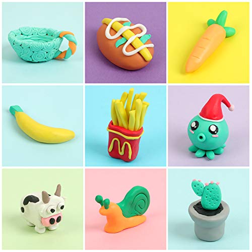 Aestd-ST Polymer Clay Kit 50 Colors, Oven Bake Modeling Clay for Kids - color: 50 Colors A