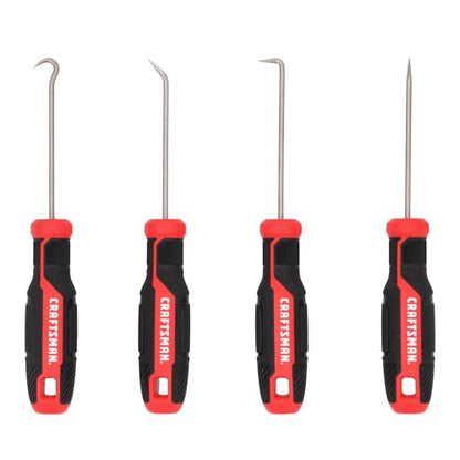 CRAFTSMAN 4 Pc Hook and Pick Set, Straight Pick, Full 180, 90 and Small Angle 35 Degree Hook (CMHT65134) - style: New Version