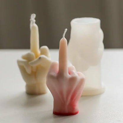 Candle Molds - Silicone Mold for Candles Making, DIY 3D Moulds for Soy Wax, Beeswax, Scented Candle, Valentine's Day Gifts (Finger) - color: Finger