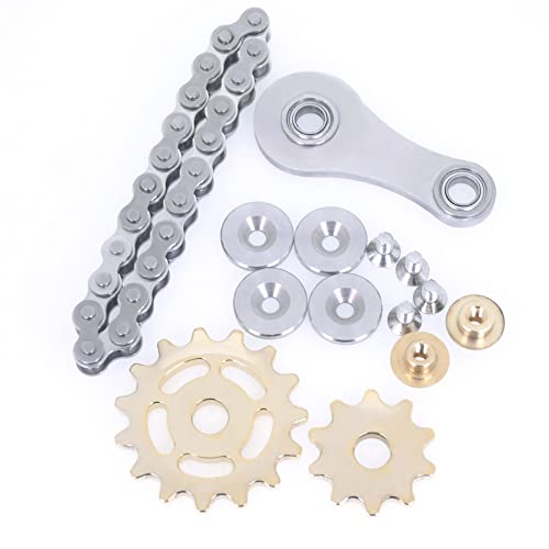 Fidget Spinner, Sprocket Linkage Bike Chain Spinner Design 2 Gears Figity Spin Finger Games, Metal Stainless Steel Durable Mechanics, Premium Figit Toy - Gold - color: Gold