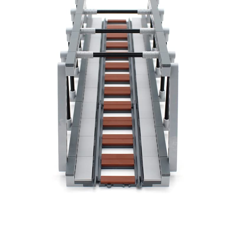 Classic Train Building Bridge City Passenger Express Train Tracks Toys Accessories Railroad Construction Building Block Compatible with Major Brand (Train Bridge) - style: Train Bridge
