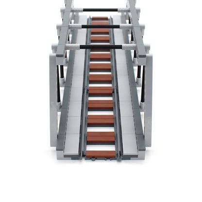 Classic Train Building Bridge City Passenger Express Train Tracks Toys Accessories Railroad Construction Building Block Compatible with Major Brand (Train Bridge) - style: Train Bridge