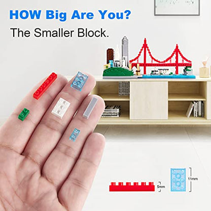 San Francisco Skylines Building Set Model Kit, Micro Mini Blocks 1610pcs - color: San Francisco