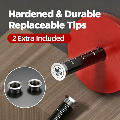 3Sets Wheel Marking Gauge with 2 Extra Replacement Blades,Micro-Adjustable Woodworking Scribe Tool, Aluminum Alloy Mortise Gauge with Metric/Imperial Scale for Carpentry Joinery(LPWG_B-01)