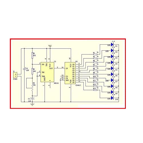 3 Sets of Flowing LED Kit NE555 + CD4017 Flowing Water Lamp Module LED Light DIY Kit Electronic Production Suite(Soldering Required)