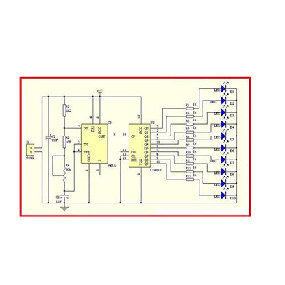 3 Sets of Flowing LED Kit NE555 + CD4017 Flowing Water Lamp Module LED Light DIY Kit Electronic Production Suite(Soldering Required)