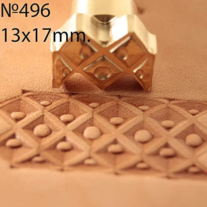 DandS ltd Leather Stamp Tool, Geometric, Professional Steel Craft Tool for Leatherworking, Embossing, Carving & Stamping Leather Projects, Belts Wallets & DIY Projects Compatible with Mallet #496