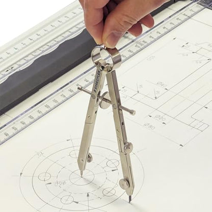 Staedtler Mars Comfort 551 01 Precision Compass Set with Lead Part, Universal Adapter and Spares Box