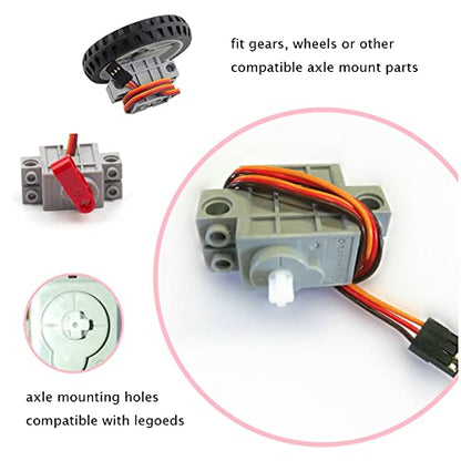 270 Degree Rotation Servo for Arduino Microbit Raspberry Pi Geekservo Compatible with Standard Building Blocks Support kittenblock makecode（Pack of 4）