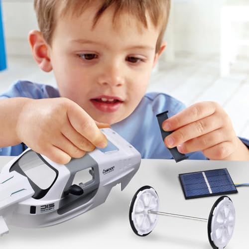 STEM Learning Toy for Kids Ages 8-12, DIY Solar Powered Car Kit, Educational Science Kit for Boys and Girls, Hands-On Engineering Toy, Build Your Own Solar Car Project