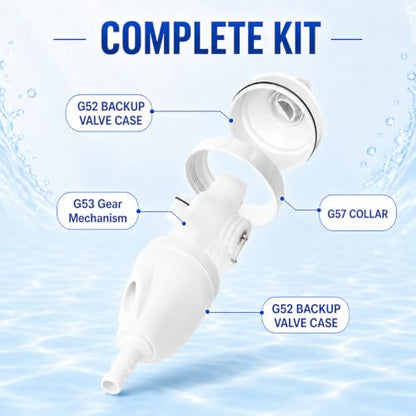 Podoy G52 Backup Valve Replacement Kit with G53 Gear G54 Casing G57 Collar - size: G52 Valve