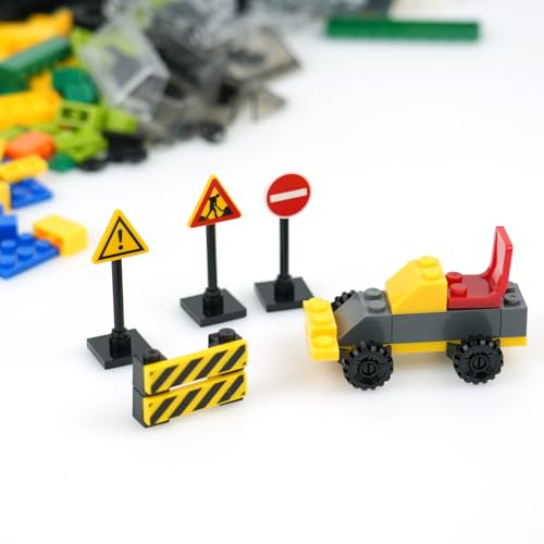 MALEKO Compatible Building Bricks, Wheels and Axles Sets with Baseplates - color: 600pcs