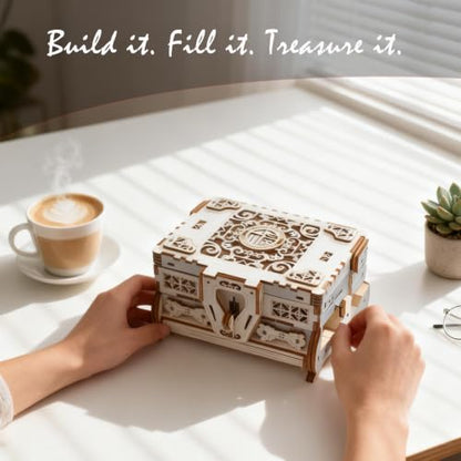 3D Wooden Puzzle Jewelry Box DIY Kit