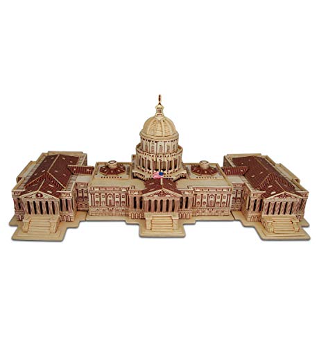 Puzzled 3D Puzzle The US Capitol Building Construction Kit, 277 Pieces Pack